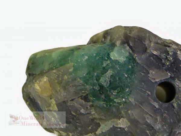 Smaragd-Kristall Schmuckanhänger, gebohrt, Unikat